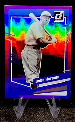 Holograma Panini Donruss 2023 púrpura Babe Herman #170 Brooklyn Dodgers Foto 1 de 2