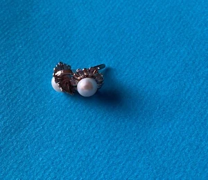 USSR Vintage Set of Pearl Earrings/Pendant in 583/ 14k Rose Gold - Picture 1 of 8