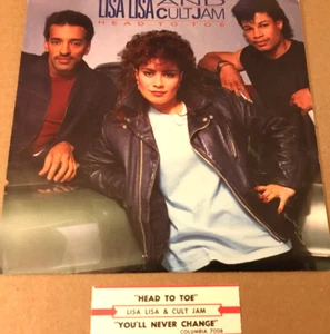 LISA LISA & CULT JAM~Head To Toe ~ 7" 45 rpm single w/pic sleeve/jukebox strip - Picture 1 of 5
