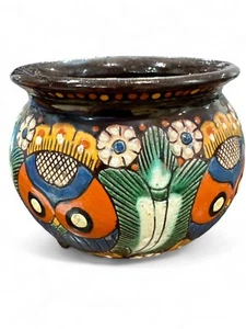 Vtg SWISS THOUNE MAJOLICA Bowl SIGNED C. HANNI STEFFISBURG Owl - Picture 1 of 11