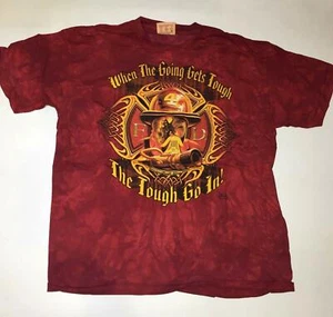 The Mountain Firemen Skull When The Going Gets Tough Red Cotton T-Shirt XL-2X - Picture 1 of 7