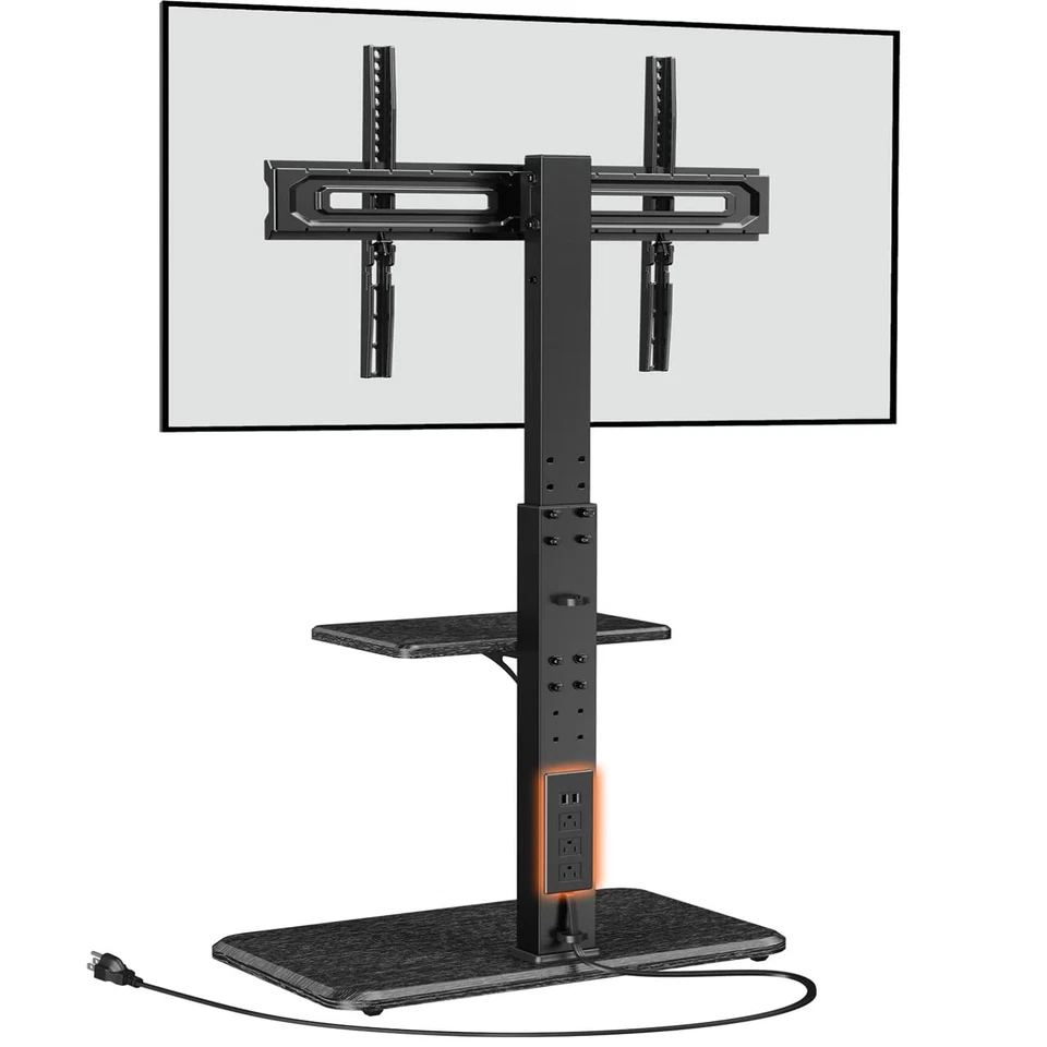 Perlegear Floor TV Stand TV 32-75 inch TVs to 110 lbs VESA 600x400mm PGFS06
