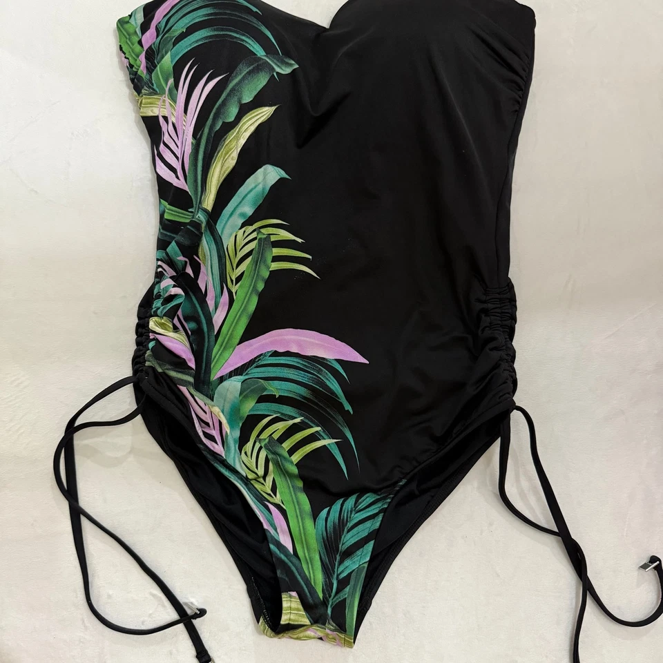 Gaviota LAS PALMAS Bandeau Sin Tirantes 1 Pieza Nadar Hoja de Palma Talla EE. UU. 10 Foto 1 de 4