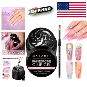 Nail Art Rhinestone Glue Gel Set - 15ml Strong Adhesive for Stunning Nails - Picture 1 of 11
