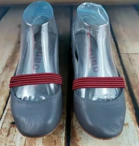 Tsubo Honner Grey/Burgundy Ballet Flats with Strap Women's Size 5.5 - Picture 1 of 9