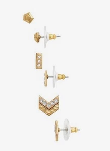 SILPADA K&R Brass Crystal set of 3 post earrings "GLITZY BITS" KRP0051 NEW - Picture 1 of 3