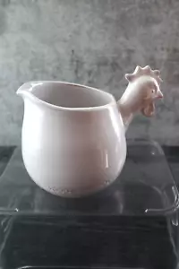 Vietri Pottery Bellezza White Rooster Pitcher Creamer 24oz Made in Italy Retired - Picture 1 of 8