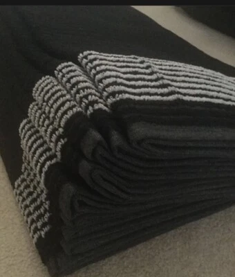 "Authentisches Wincraft Tour Caddy Golftuch schwarz mit weißen Streifen 44"" x 22""