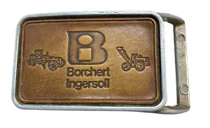 Fibbia da cintura decorativa vintage Borchert Ingersoll con disegno trattore - Foto 1 di 4