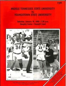 Programma basket uomo/donna Youngstown State-Middle Tennessee 1988 - Foto 1 di 2