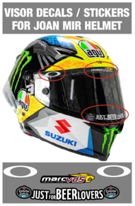 Calcomanías para visera pegatinas para casco Joan Mir - Imagen 1 de 1