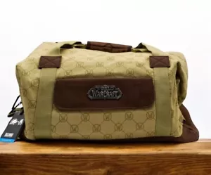 World Of Warcraft Canvas Duffle Bag 18" Large Duffel Tan Brown Blizzard Gear NEW - Picture 1 of 4