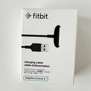 Câble de charge USB Fitbit Inspire 2 et Fitbit Ace 3 noir 100% authentique original - Photo 1 sur 3
