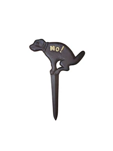 Rustic No Dog Pooping Yard Stake Sign Pet Waste Pee Clean Up - Picture 1 of 1