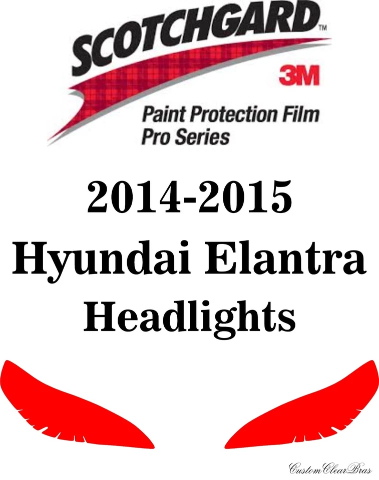 Película de protección de pintura 3M Scotchgard serie Pro precortada para Hyundai Elantra 2015 Foto 1 de 1