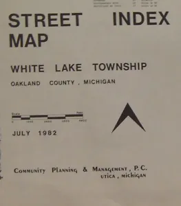 1982 Street Map of White Lake Township Oakland County Michigan - Picture 1 of 2