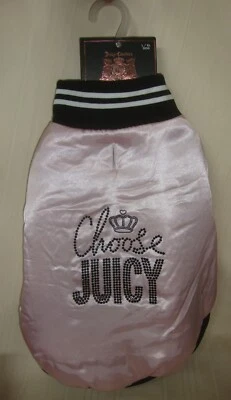 Chaqueta Juicy Couture Rosa Hinchado Estrás Perro Talla L/XL ¡NUEVA LINDA! Foto 1 de 4