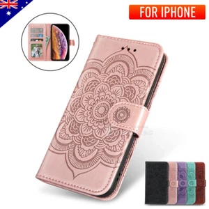 iPhone 16 15 14 13 12 Pro Max Plus Leather Wallet Shockproof Case Cover Fr Apple - Picture 1 of 17