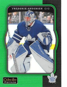 2017-18 O-Pee-Chee Platinum Retro Rainbow Green #R65 Frederik Andersen /49 - Picture 1 of 2