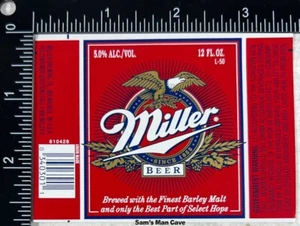 Etiqueta de cerveza Miller - WISCONSIN - Imagen 1 de 1