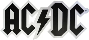 AC/DC Aufkleber Sticker Heckscheibe Autoaufkleber Logo weiß ca. 51 cm x 25 cm - Imagen 1 de 1