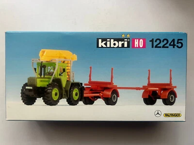 KIBRI 12245 MB Tractor w/Log Trailer "Palfinger", Scale H0 1/87, Ref. A001 - Photo 1/3