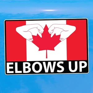 Canada Elbows Up Decal - Flexing Against Tyranny - Vinyl Sticker for Cars - Picture 1 of 6