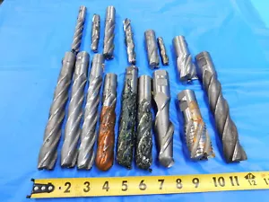 LOT OF HSS END MILLS 1" 3/4" 1-1/4" SHANK DIA FINISHING ROUGHING BRIDGEPORT MILL - Picture 1 of 10