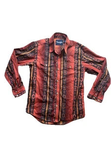 CAMISA WRANGLER PARA NIÑOS SUROESTE A RAYAS MANGA LARGA PERLA BROCHE DE PRESIÓN - Imagen 1 de 10