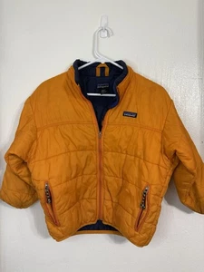 Vintage Patagonia Kids Made In USA Ziegel gefütterte Jacke orange Größe 8 85878 - Bild 1 von 10