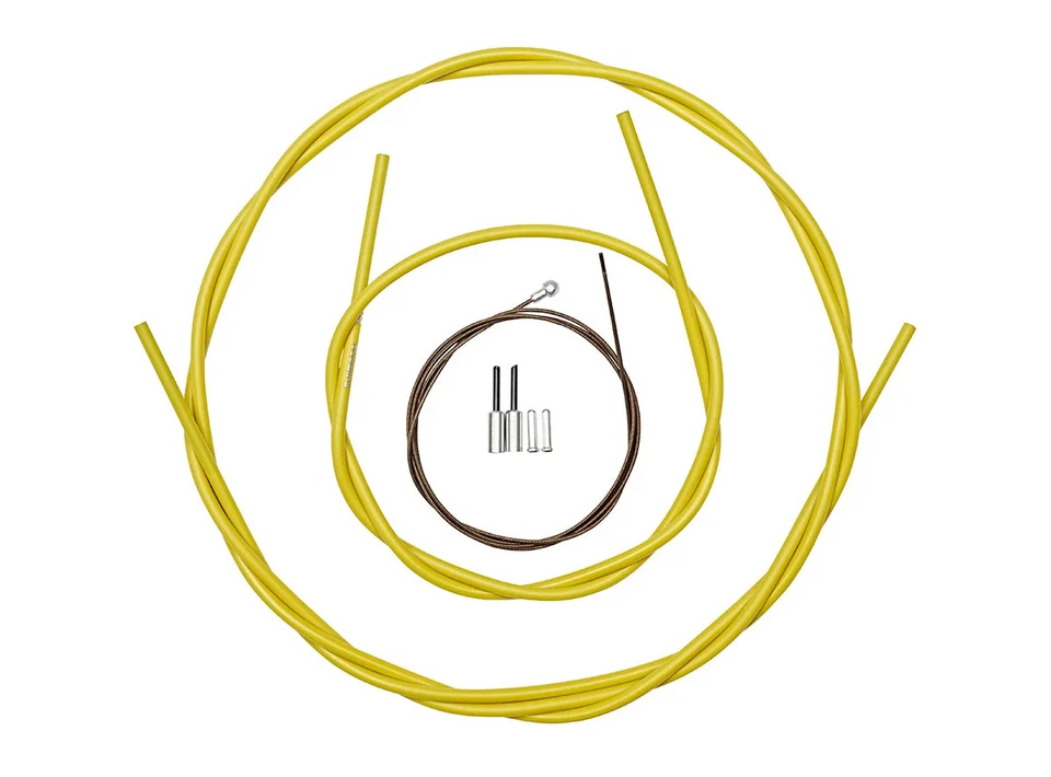Juego de cables de freno de polímero de carretera Shimano Dura-Ace 9000 - amarillo Foto 1 de 1