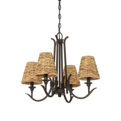 Craftmade 58324 Kokomo 4 Light 22"W Chandelier - Aged Brushed Bronze - Image 1 of 4