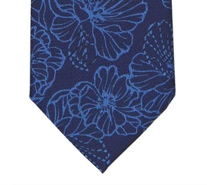 Bar III Mens Silk Blend  Dermott Floral Navy Tie Necktie 2 1/2" $55 13C22-3041 - Picture 1 of 3