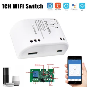 Tuya 1CH WiFi Schalter Modul Smart-Relaismodul für Alexa Google Home (12V)/230V - Picture 1 of 15