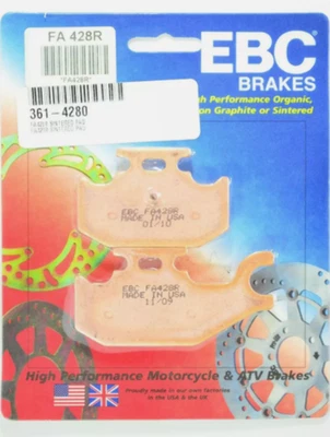Pastillas de freno sinterizadas NOS EBC FA428R Yamaha YFM700R Raptor YXR660 Rhino Foto 1 de 4