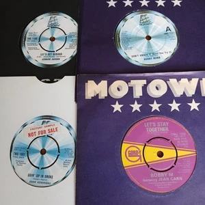Job Lot 4 U . K. Motown 45's Bobby M , Jermaine Jackson , Eddie Kendricks - Picture 1 of 1