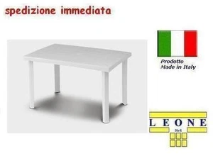 TAVOLO IN PLASTICA DA GIARDINO Cm120 X Cm80 H=Cm72 COLORE BIANCO modello CALAF - Imagen 1 de 1