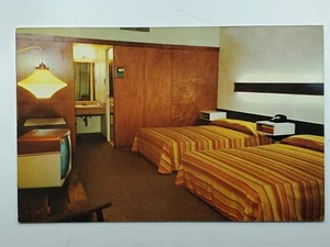 Charterhouse Motor Hotel Washington DC 1960er Jahre Innenraum Postkarte MCM Dekor - Bild 1 von 2