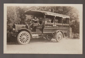 Camión de reparto Gloversville NUEVA YORK RPPC 1915 Taxi LIBREA DE MANLEY Mujer Conductor - Imagen 1 de 4