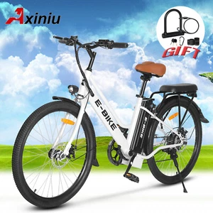 E-Bike 26" Electric Bicycle for Adults 750W Motor 7 Speed City Commuter Ebike - Picture 1 of 22