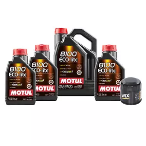 8L Motul 8100 ECO-LITE 5W20 WIX Filter Engine Motor Oil Change Kit API SP - Picture 1 of 1