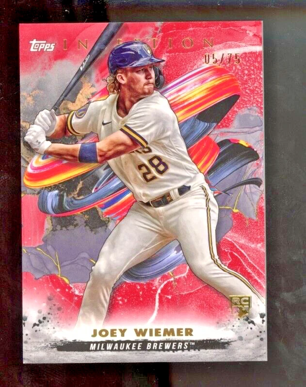 2023 Topps Inception Joey Wiemer RED /75 Rookie Brewers RC