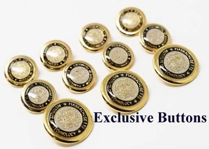MIT Gold Metal Blazer Buttons Set - Picture 1 of 1