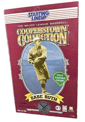 #00000 BABE RUTH  Error Card  1996 Starting Lineup Cooperstown Coll. NO NUMBER - Image 1 of 4