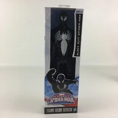 Figura de acción Marvel Ultimate Black Suit Spider-Man Titan Hero Series 12" 2014 Foto 1 de 4