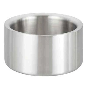 Winco Satin Finish Solid, 5" Diameter Double-Wall Wine Coaster, Stainless Steel - Picture 1 of 3