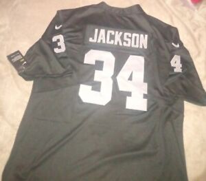 Bo Jackson XL #34 Los Angeles Raiders NFL Jersey Black Brand New
