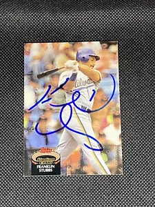 Franklin Stubbs Brewers Signed Auto 1992 Topps Stadium Club Card #189 ~ COA - Picture 1 of 3
