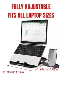 Support de refroidissement pour ordinateur portable ABS réglable robuste support pliable pour ordinateur portable - Photo 1/4