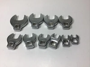 10 piece Crowfoot Wrench Set 3/8" Drive.  Sizes 3/8” - 1”.  New Condition. - Picture 1 of 10